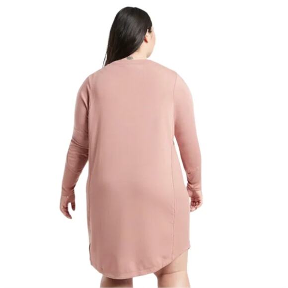 ATHLETA Balance Sweatshirt Dress Palermo Pink {3C29} - Picture 2 of 6